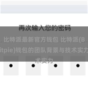 比特派最新官方钱包 比特派(Bitpie)钱包的团队背景与技术实力