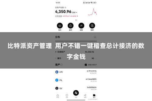 比特派资产管理  用户不错一键稽查总计接济的数字金钱
